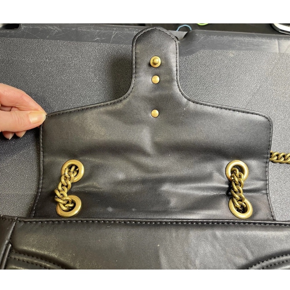 Gucci GG Marmont Leather Black Shoulder Bag/ crossbody purse - Picture 13 of 16